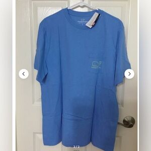 Vineyard Vines Vintage Whale Short Sleeve Tee Ocean Breeze Size Large